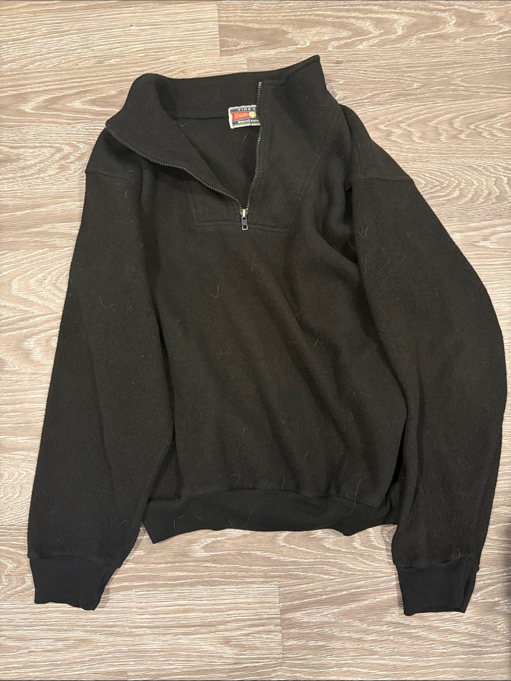 Vintage Black Half-Zip Sweater - Unbranded
